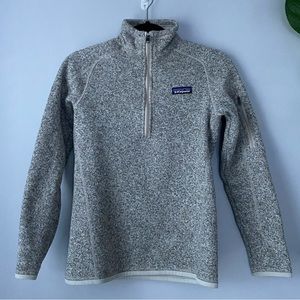 NWOT Women’s Beige and Grey Quarter Zip Pullover